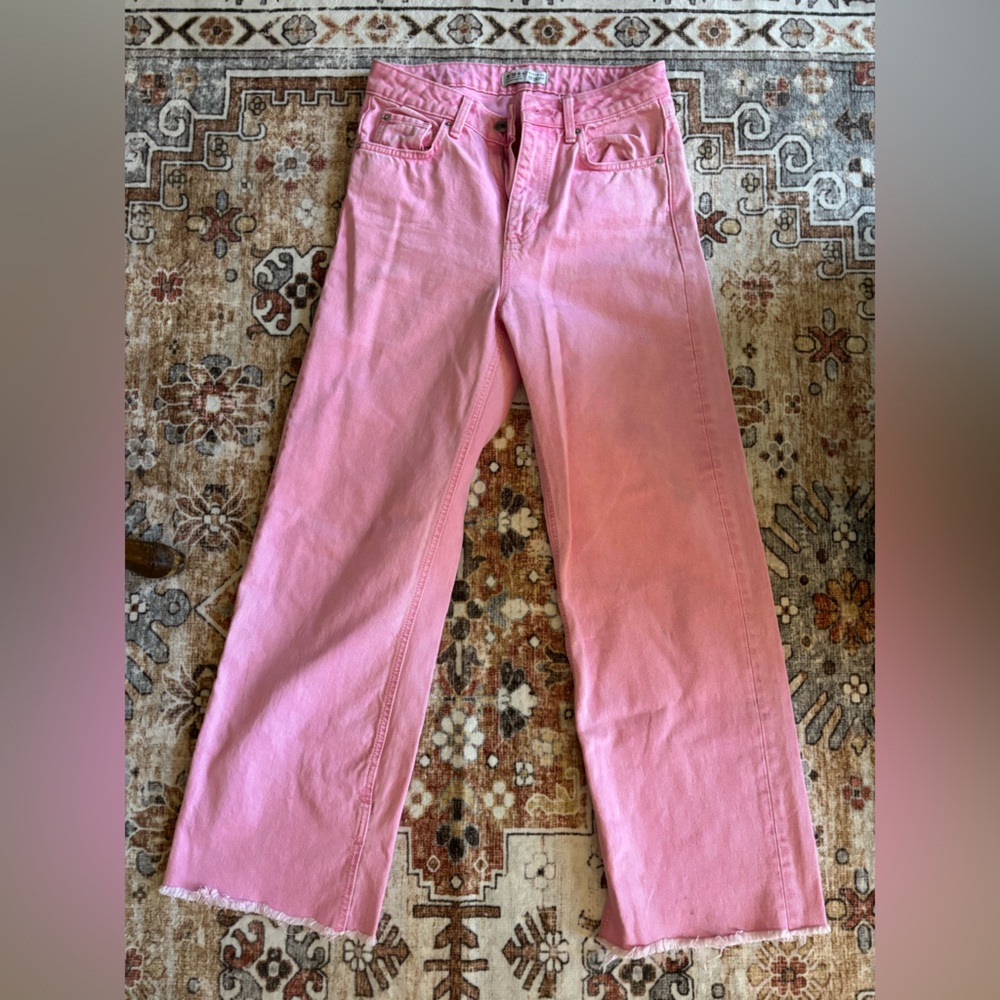 Denim&Co Pink Straight Leg Jeans Vibrant Style